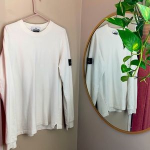 Stone Island Men’s LG Long Sleeve T-shirt White.